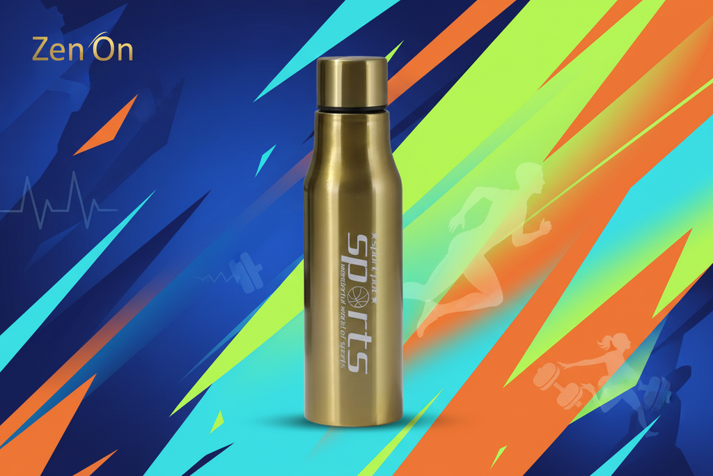 Gold Sports Bottle Social Media Banner