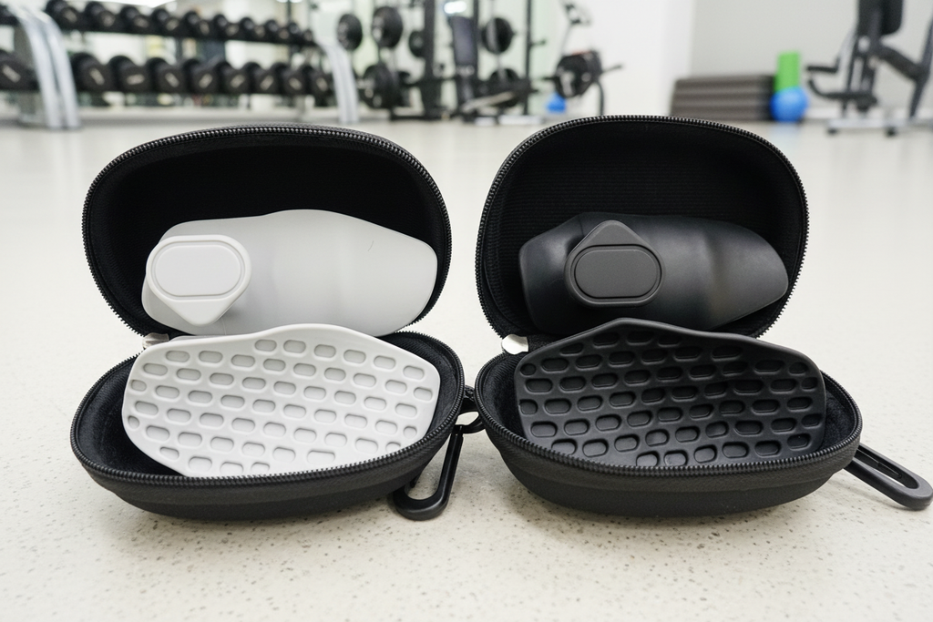 Gym hand grips with cases - gym background