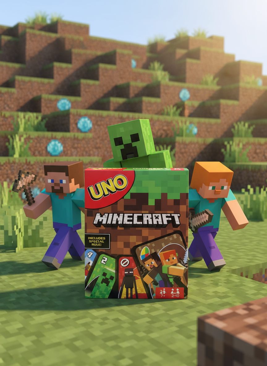 UNO Minecraft Edition promotional banner