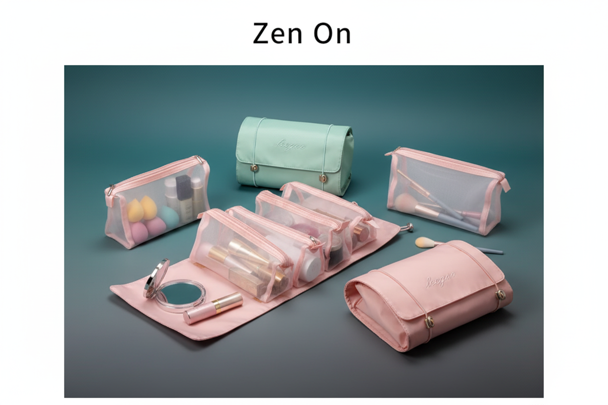Zen On cosmetic organizer bags complete collection social media banner